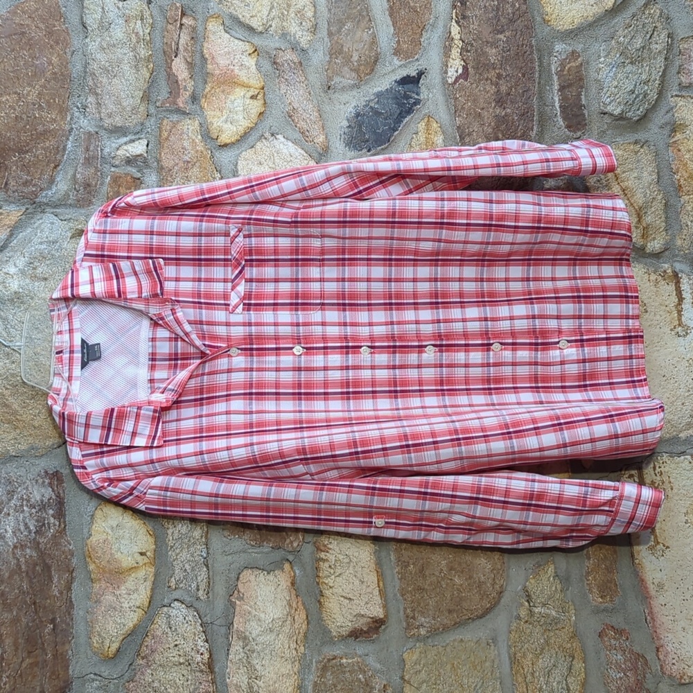 Eddie Bauer plaid button down shirt